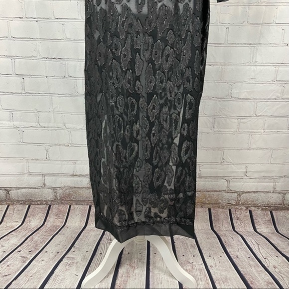 EXPRESS Black Burn Out Leopard Kimono One Size - Picture 14 of 16